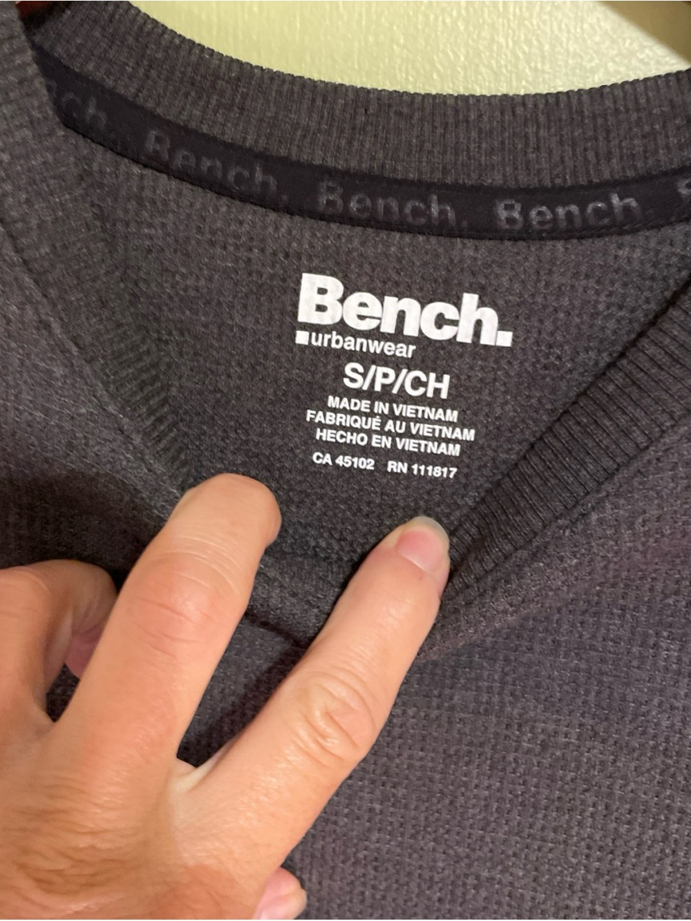 Bench Men's Crewneck Sweater in Charcoal Black